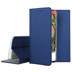 Кожен калъф тефтер и стойка Magnetic FLEXI Book Style за Huawei P Smart Z STK-LX1 син